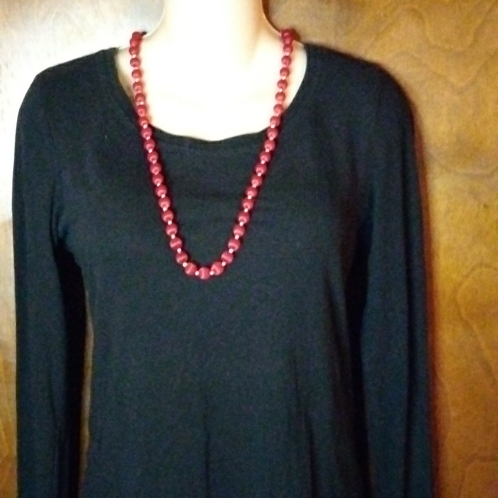 Vintage Silk Thread Wrapped Bead Necklace